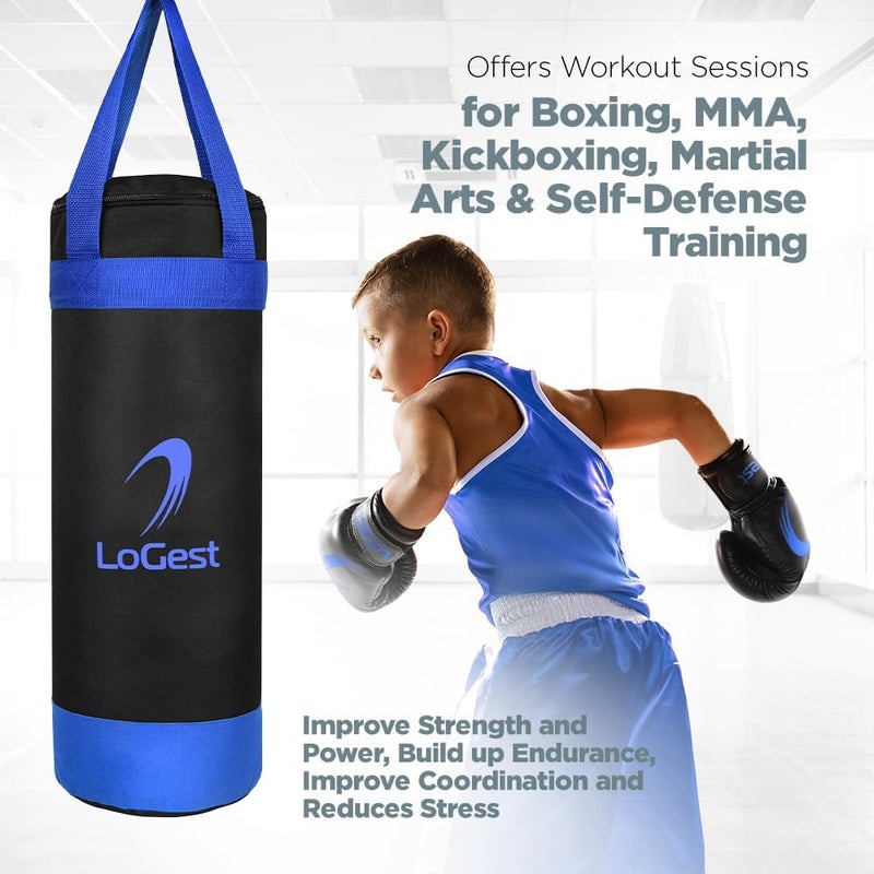 Logest Punching Bag for Kids Boxing Set - Suitable for Kids Punching Bags 3-8 Years of Age - Boxing Gloves & Hand Wraps Included - Youth Children Boxing MMA Kickboxing Muay Thai Karate Punching Bag - Image 4